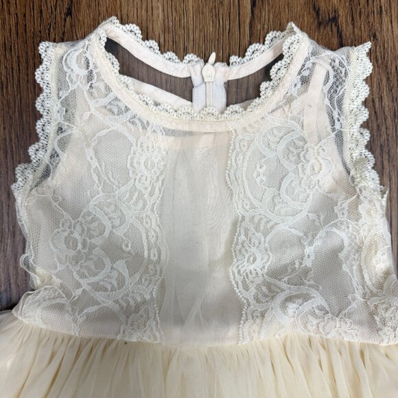 Girls' BOW‎ DREAM Blush Lace Princess Dress- Size 2 - Picture 5 of 13